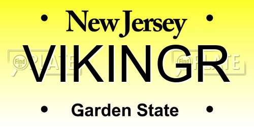 VIKINGR New Jersey License Plate