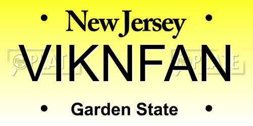 VIKNFAN New Jersey License Plate