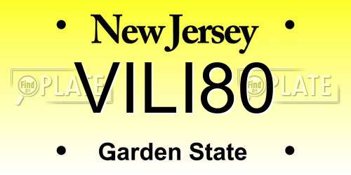 VILI80 New Jersey License Plate