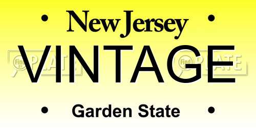 VINTAGE New Jersey License Plate