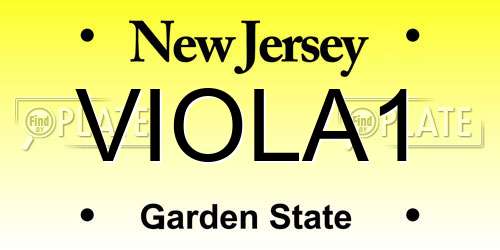 VIOLA1 New Jersey License Plate