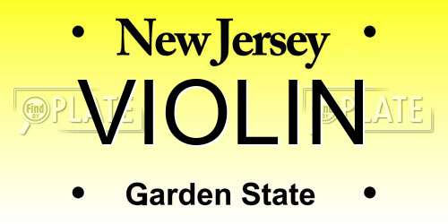 VIOLIN New Jersey License Plate