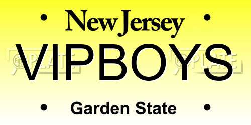 VIPBOYS New Jersey License Plate