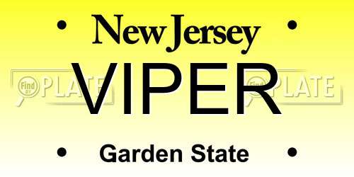 VIPER New Jersey License Plate