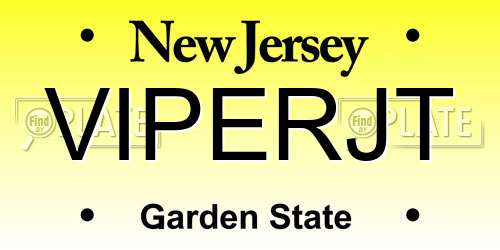 VIPERJT New Jersey License Plate