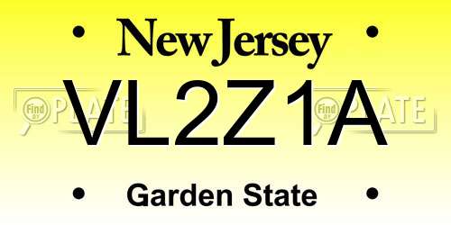 VL2Z1A New Jersey License Plate
