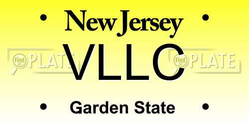 VLLC New Jersey License Plate
