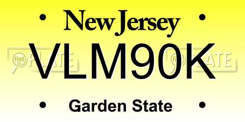 VLM90K New Jersey License Plate
