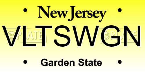 VLTSWGN New Jersey License Plate