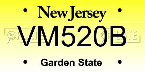 VM520B New Jersey License Plate