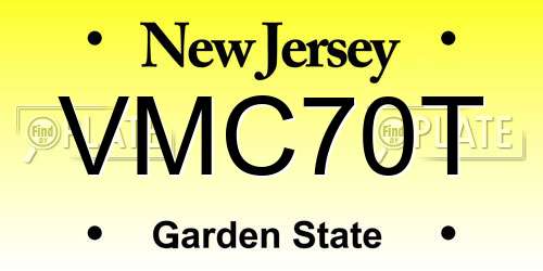 VMC70T New Jersey License Plate