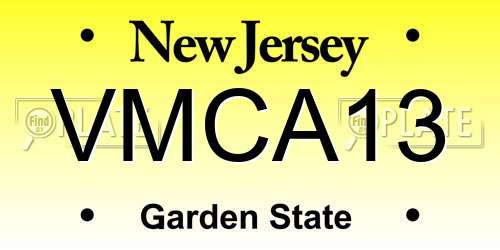 VMCA13 New Jersey License Plate