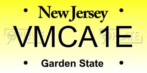 VMCA1E New Jersey License Plate