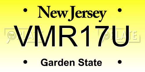 VMR17U New Jersey License Plate