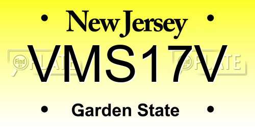 VMS17V New Jersey License Plate
