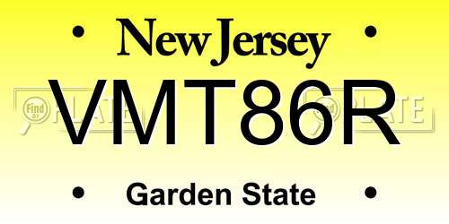 VMT86R New Jersey License Plate