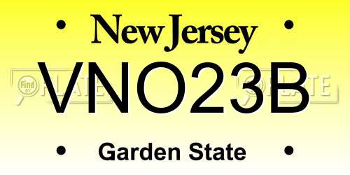 VNO23B New Jersey License Plate