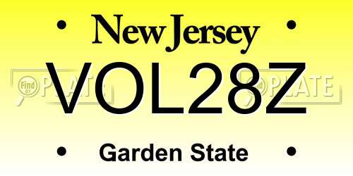 VOL28Z New Jersey License Plate