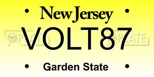 VOLT87 New Jersey License Plate