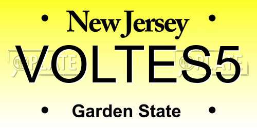 VOLTES5 New Jersey License Plate