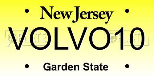 VOLVO10 New Jersey License Plate