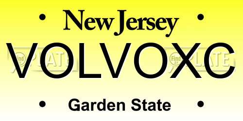 VOLVOXC New Jersey License Plate