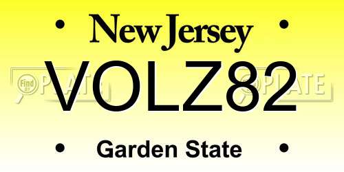 VOLZ82 New Jersey License Plate