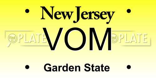 VOM New Jersey License Plate