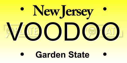 VOODOO New Jersey License Plate