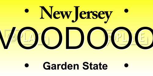 VOODOOO New Jersey License Plate