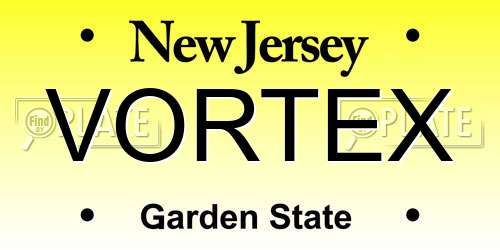 VORTEX New Jersey License Plate