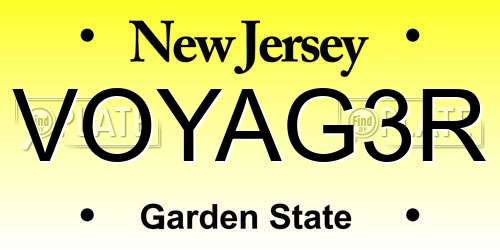 VOYAG3R New Jersey License Plate