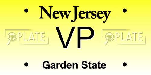 VP New Jersey License Plate
