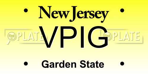 VPIG New Jersey License Plate