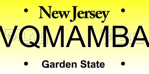 VQMAMBA New Jersey License Plate