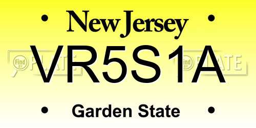 VR5S1A New Jersey License Plate