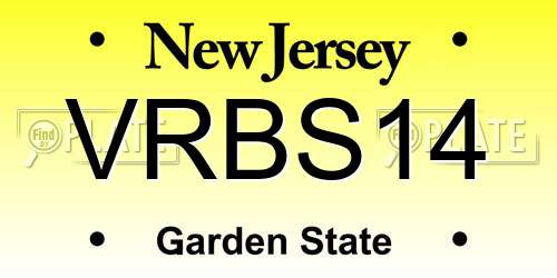 VRBS14 New Jersey License Plate