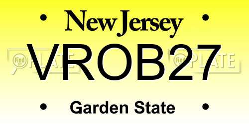 VROB27 New Jersey License Plate