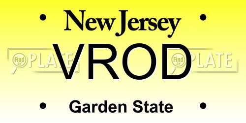 VROD New Jersey License Plate