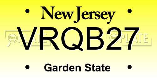 VRQB27 New Jersey License Plate