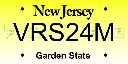 VRS24M New Jersey License Plate