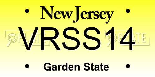 VRSS14 New Jersey License Plate
