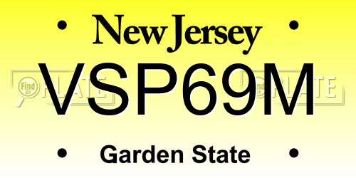VSP69M New Jersey License Plate