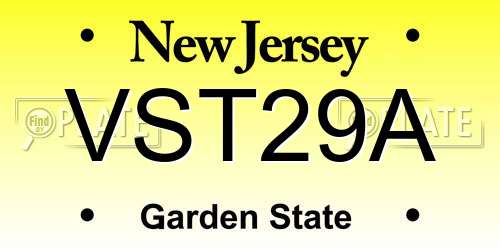 VST29A New Jersey License Plate