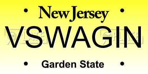 VSWAGIN New Jersey License Plate