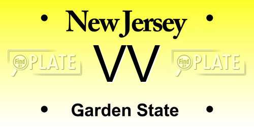 VV New Jersey License Plate