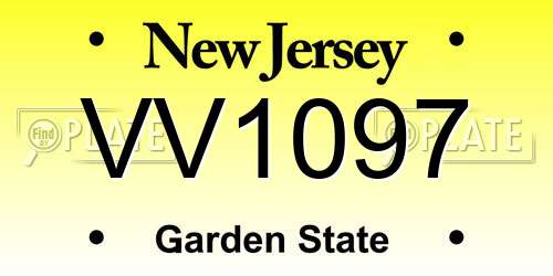 VV1097 New Jersey License Plate