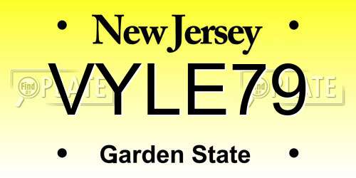 VYLE79 New Jersey License Plate