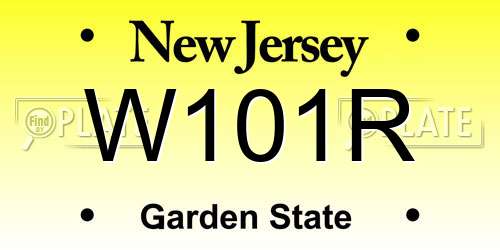 W101R New Jersey License Plate