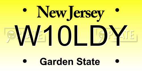 W10LDY New Jersey License Plate